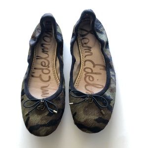 Sam Edelman Camo Print Calf Hair Flats